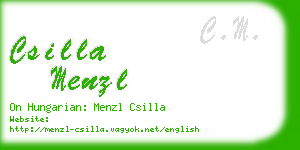 csilla menzl business card